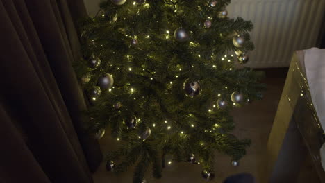 árbol de navidad con luces, inclinable, de mano, amplio