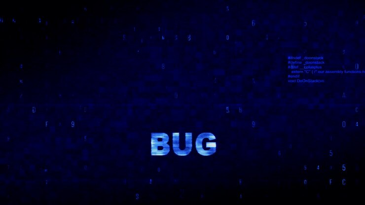 BuG Text Digital Noise Twitch Glitch Distortion Effect Error Animation.