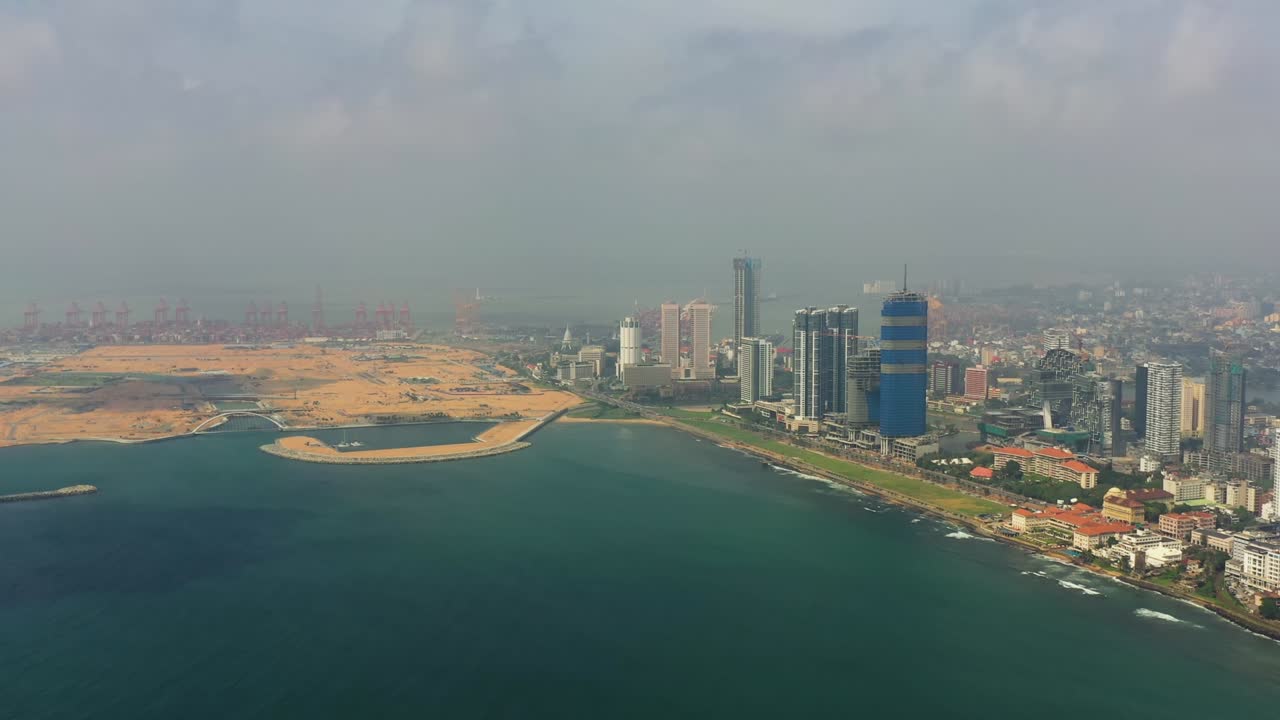 vista de la ciudad de colombo desde arriba. sri lanka.