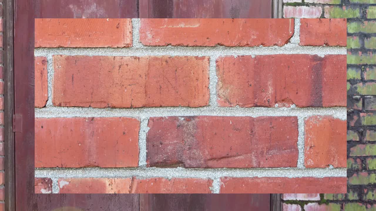 벽돌 벽과 벽돌로 된 방의 애니메이션