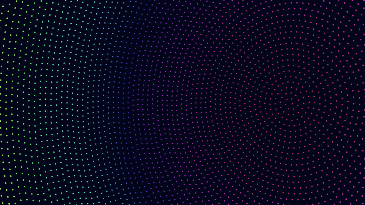 Vibrant circular dot pattern on black background