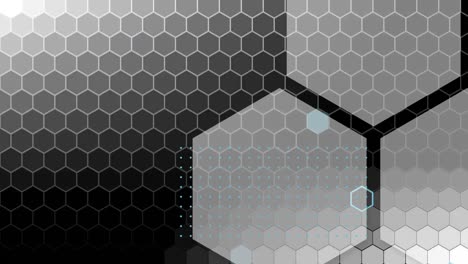 Honeycomb-shapes-on-black-background