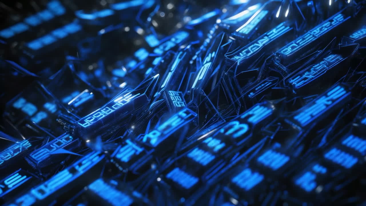 Abstract Blue Digital Circuitry Design