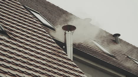 smoke emissions from industrial chimney