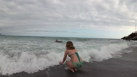 playa españa malaga nerja en un día nublado de verano usando un dron y una cámara de acción estabilizada-27