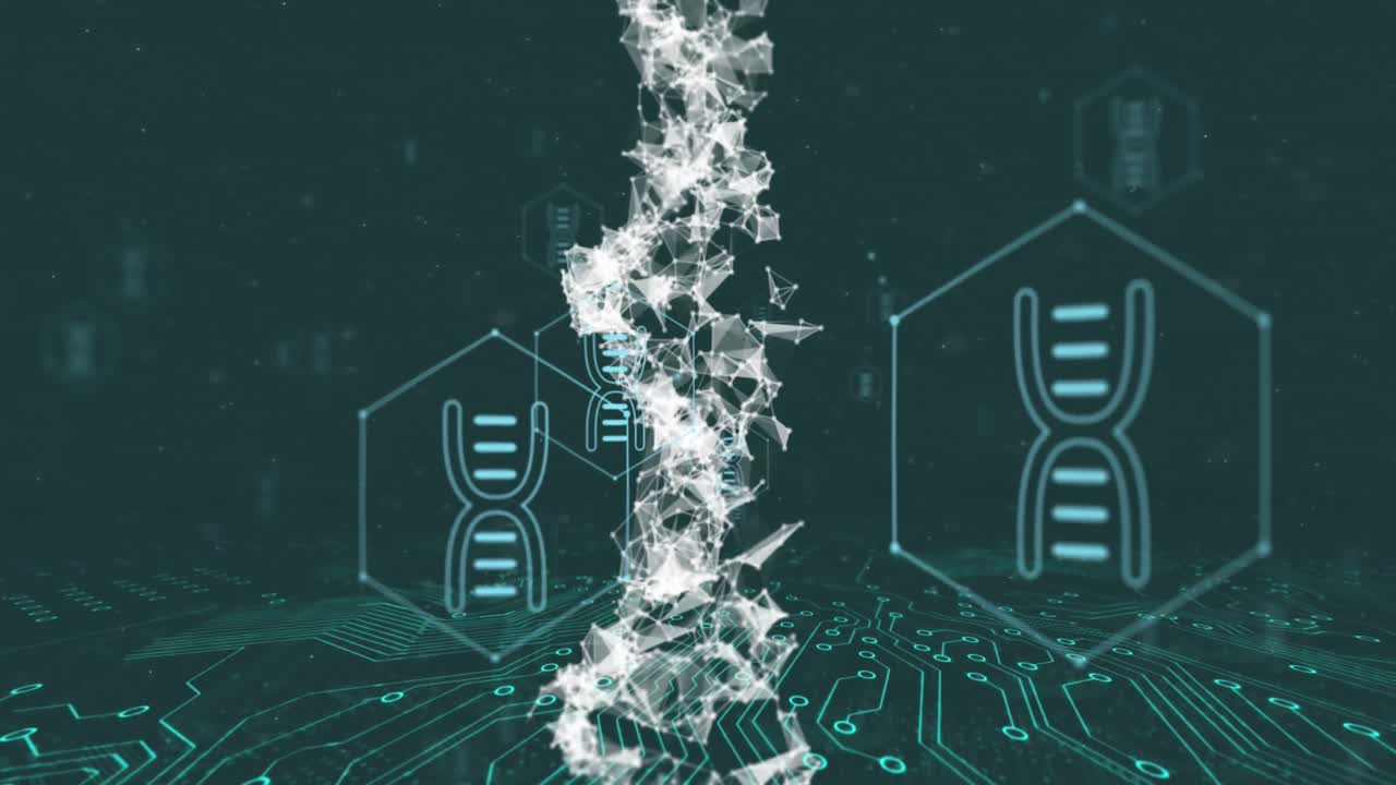 아이콘의 애니메이션, 데이터 처리에 대한 dna 스트랜드
