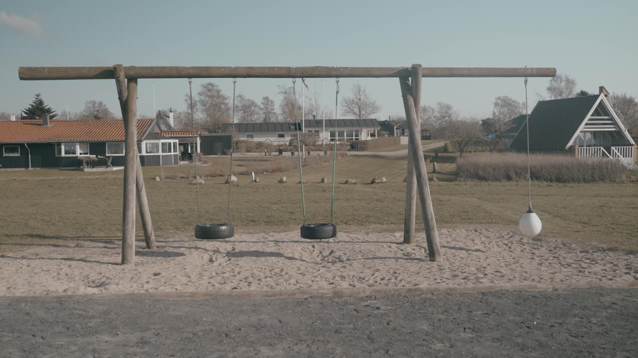 An empty playground near Brenderup beach