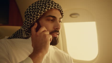 Professional-man-discussing-cell-phone-closeup.-Serious-businessman-working