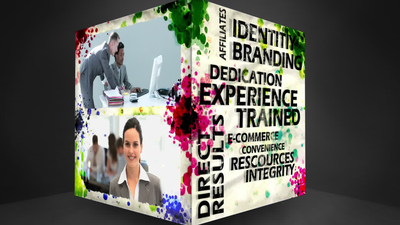 animación en 3d de conceptos empresariales