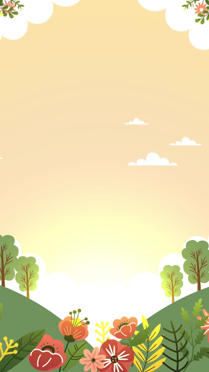 Beautiful Spring Landscape Illustration