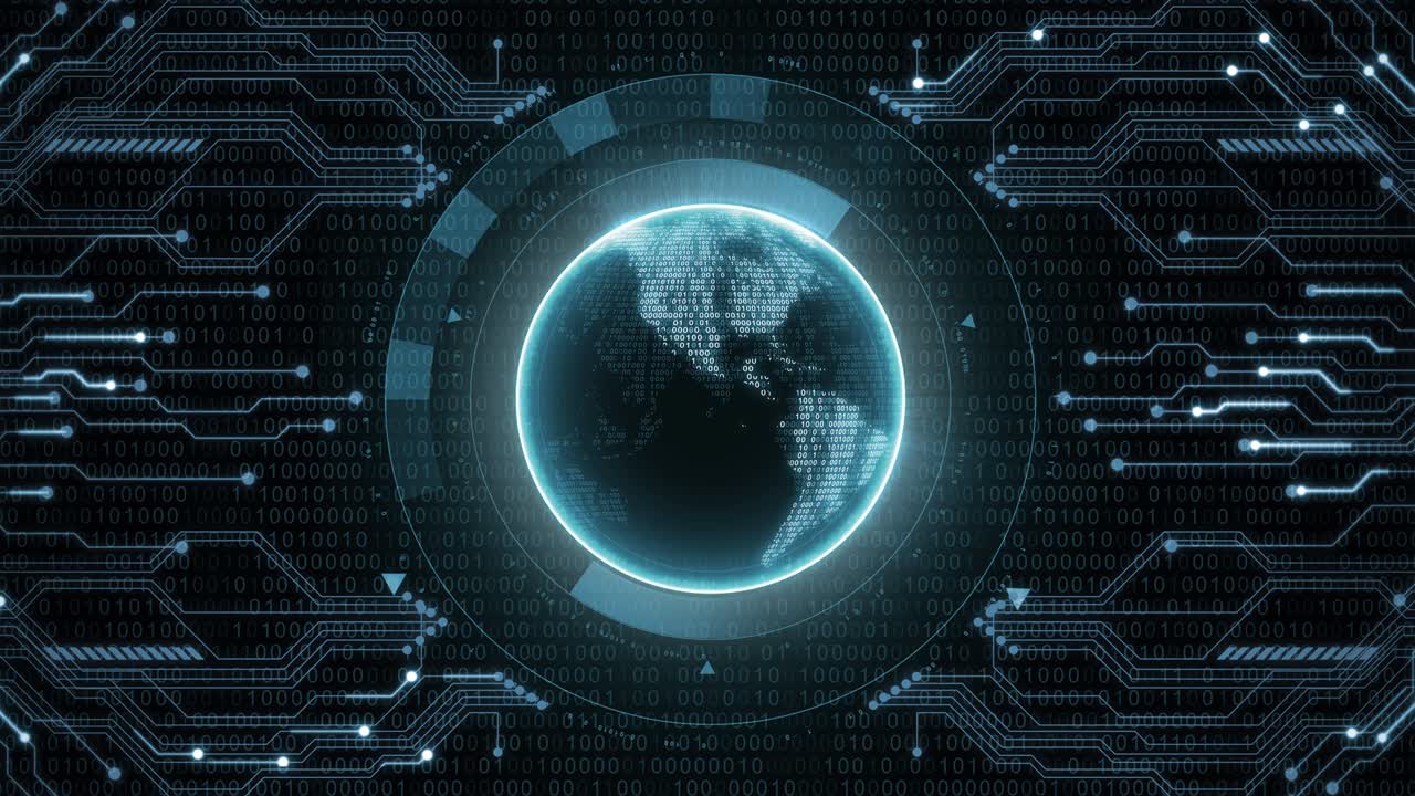 fondo del bucle de animación del globo terrestre azul