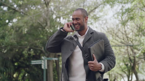 happy, winning and excited businessman on phone