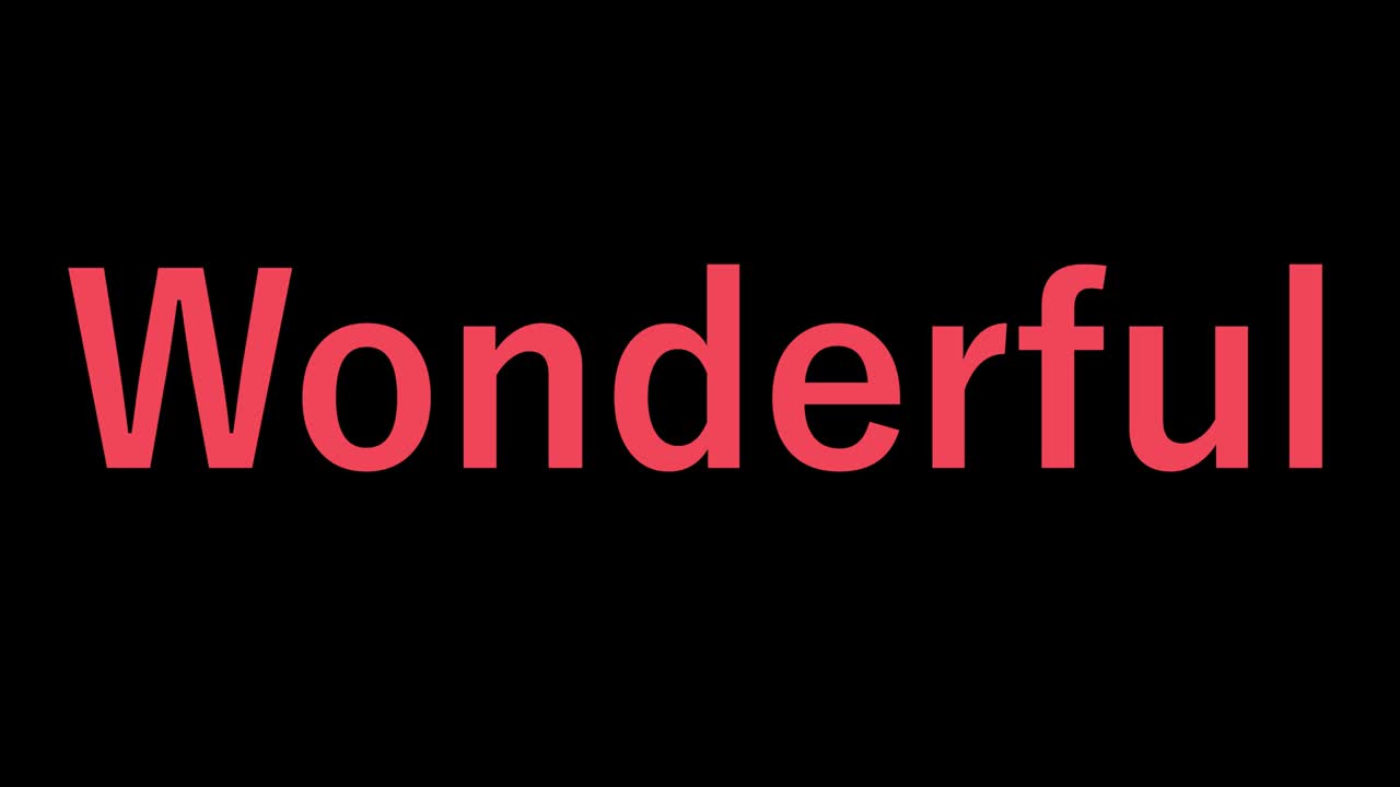 maravilloso texto animación mensaje gráficos de movimiento