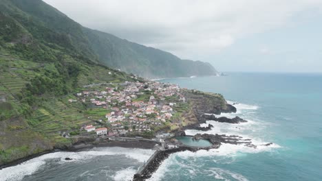 seixal seaside village, beach, and natural pool in porto moniz, madeira, portugal