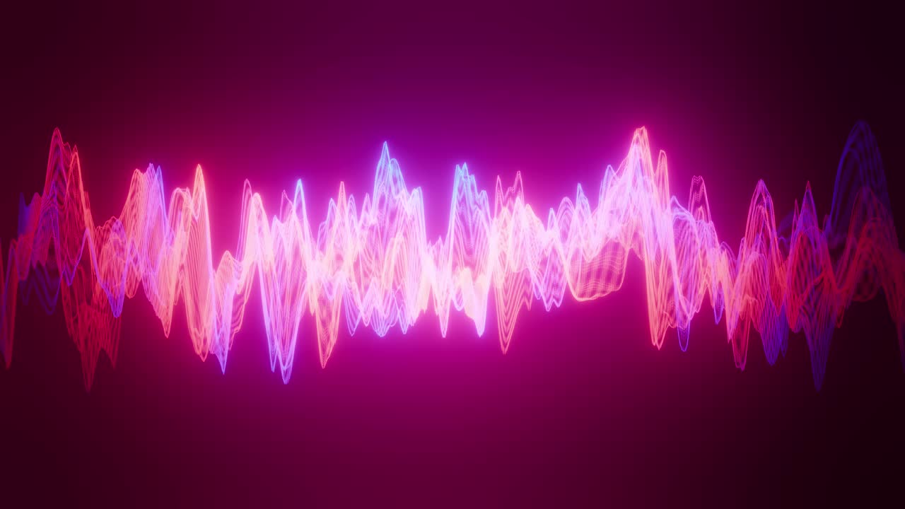Dynamic Glowing Neon Soundwave Equalizer Animation