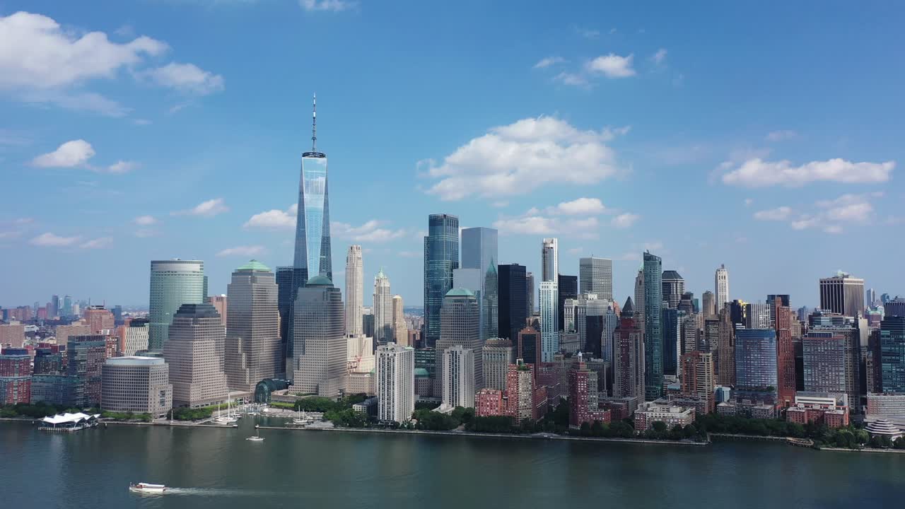 una vista aerea del bajo manhattan