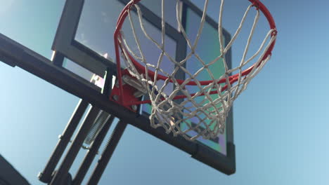 Cerrar-La-Red-De-Baloncesto-En-Un-Callejón-De-Barrio