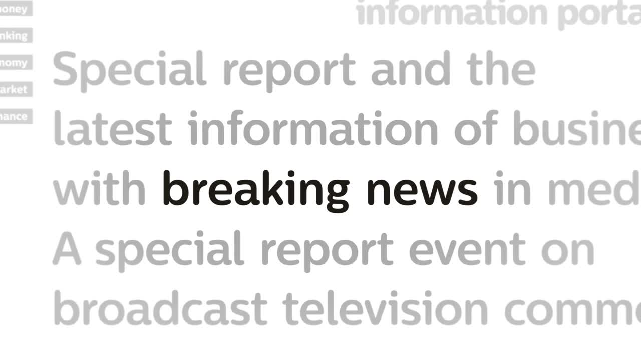 Headline titles media with Breaking news and information seamless loop animation