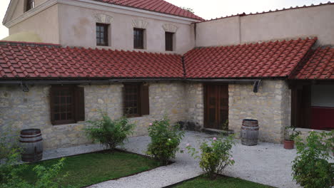 ancient roman courtyard and house