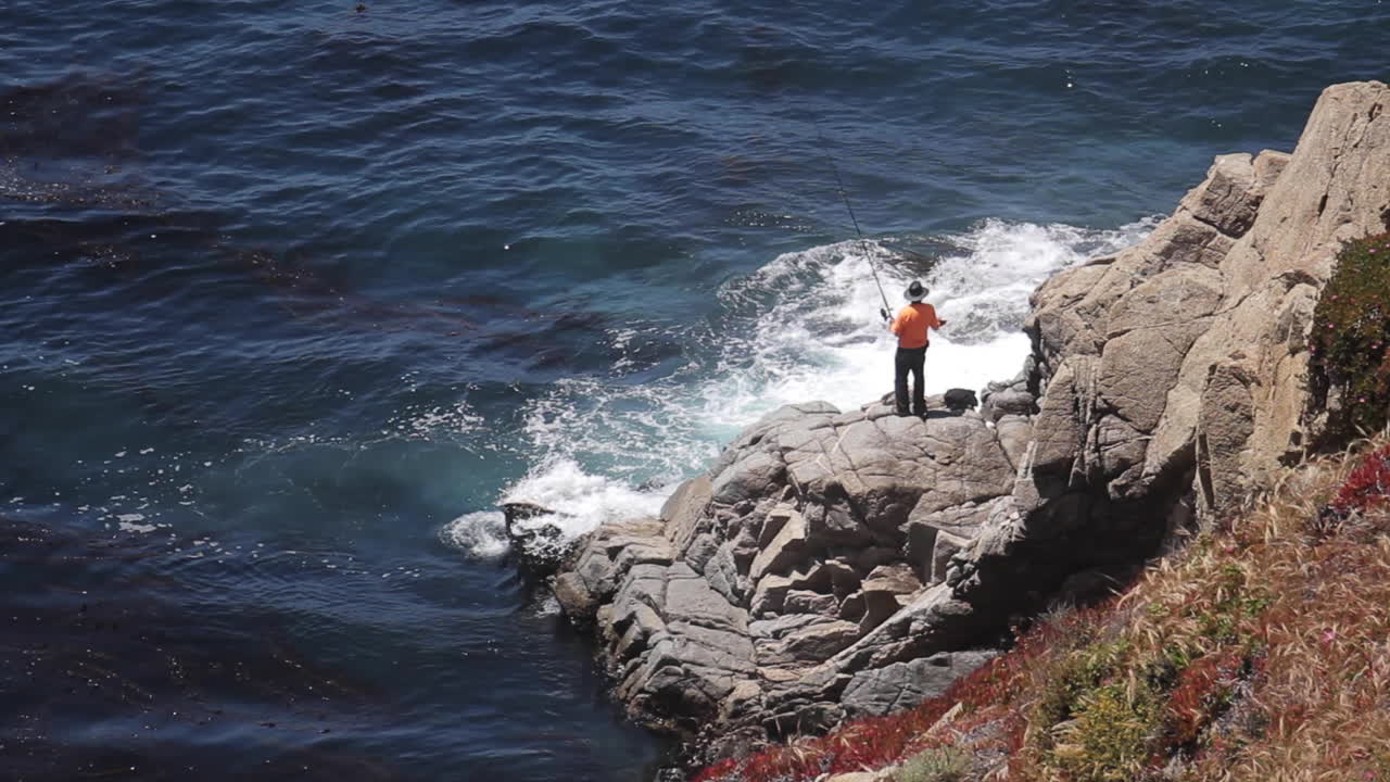 바위가 있는 해안가의 시