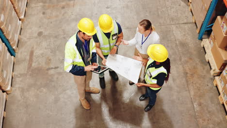 warehouse team meeting
