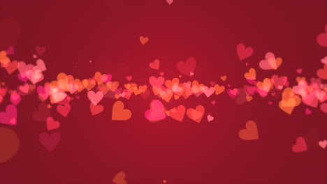 Fliege-Eleganz-Rote-Romantische-Herzen-Auf-Glänzendem-Hintergrund