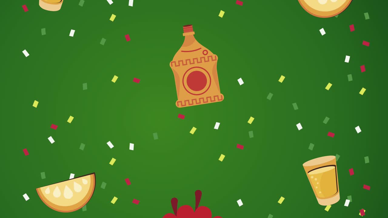 멕시코 테킬라와 음식 패턴