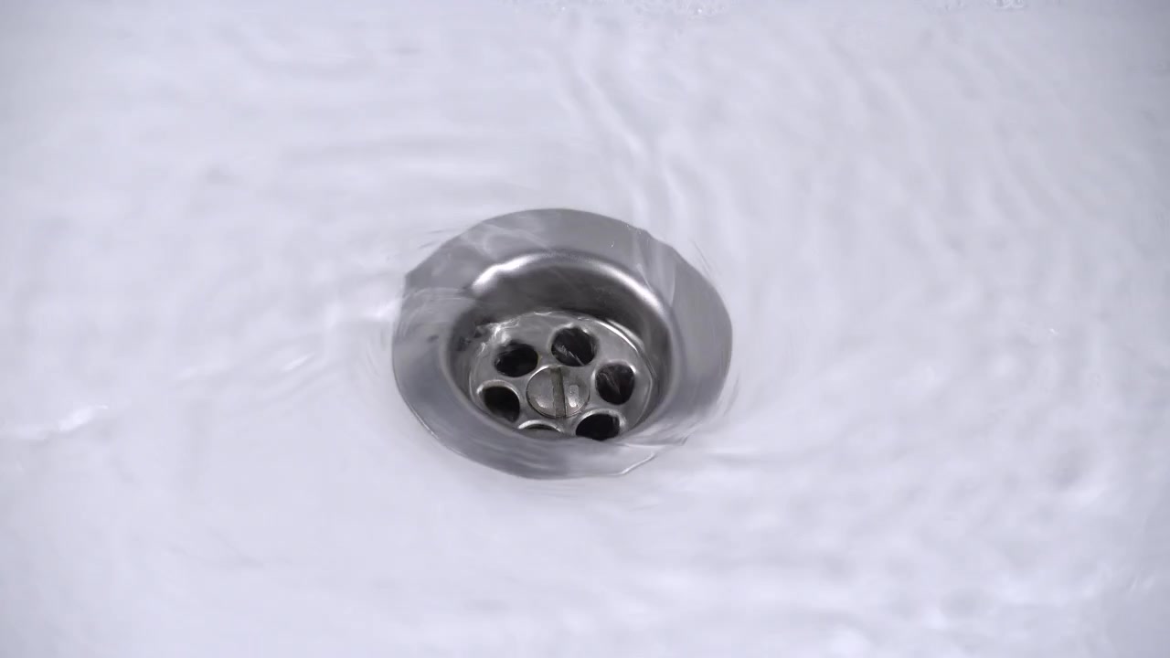 The water is washed into the water drain.