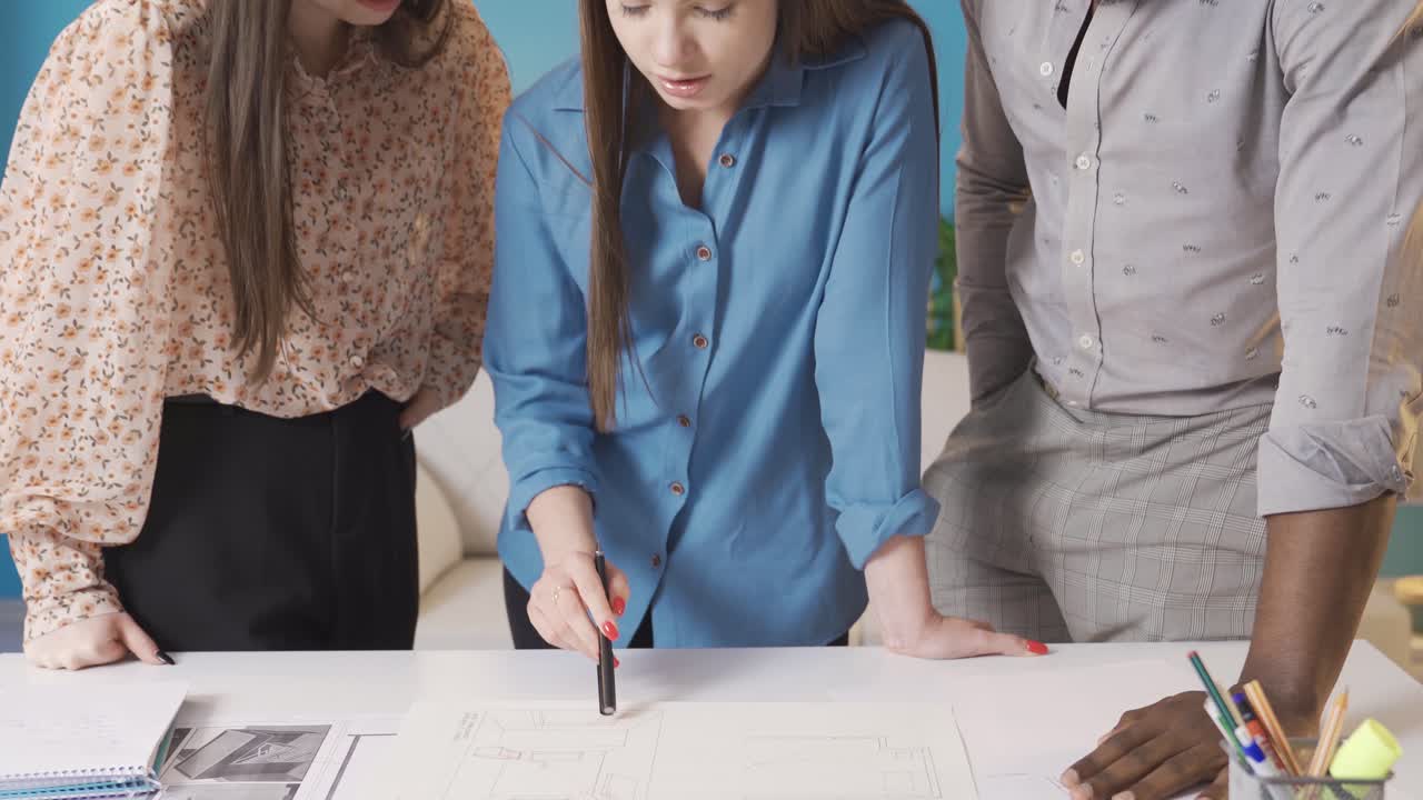 다민족 그룹 팀워크.