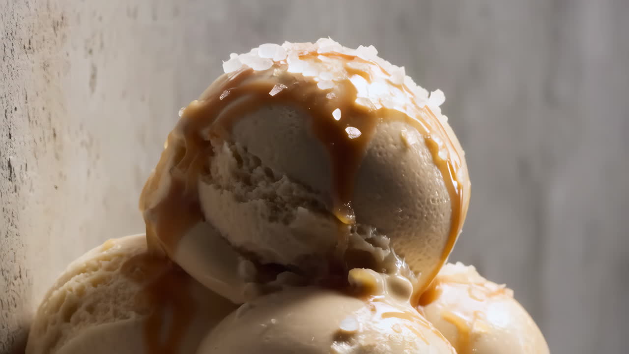Salted Caramel Ice Cream Scoops