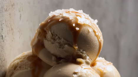 salted caramel ice cream scoops