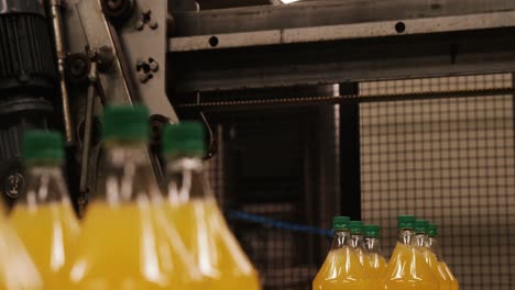 forklift loading bottles in warehouse