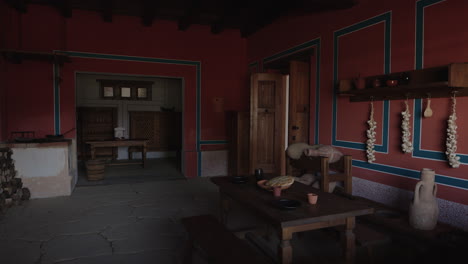 ancient roman kitchen and dining room