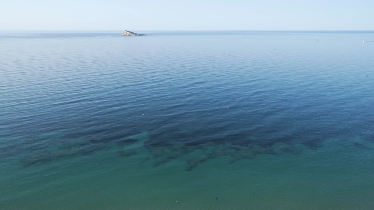 지중해 섬 위에서 해변으로 기울어, 베니도름 4k