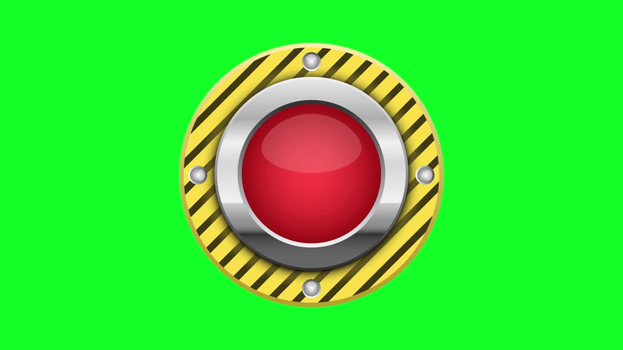 녹색 배경에 고립 된 둥근 버튼 애니메이션