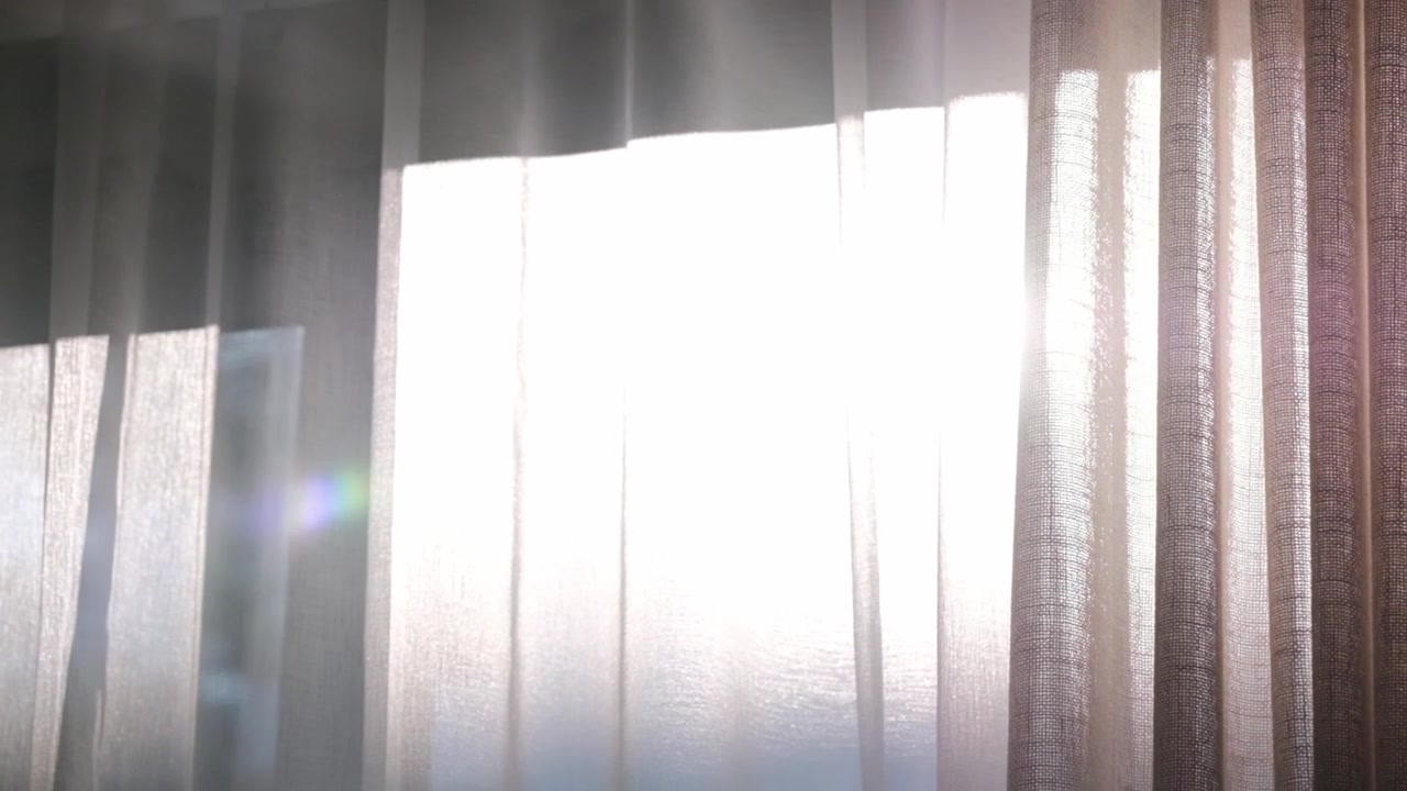 Curtain blocking out the suns rays