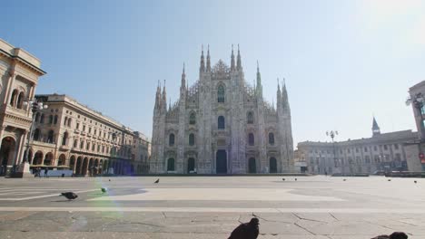 milán. piazza duomo square, sin gente