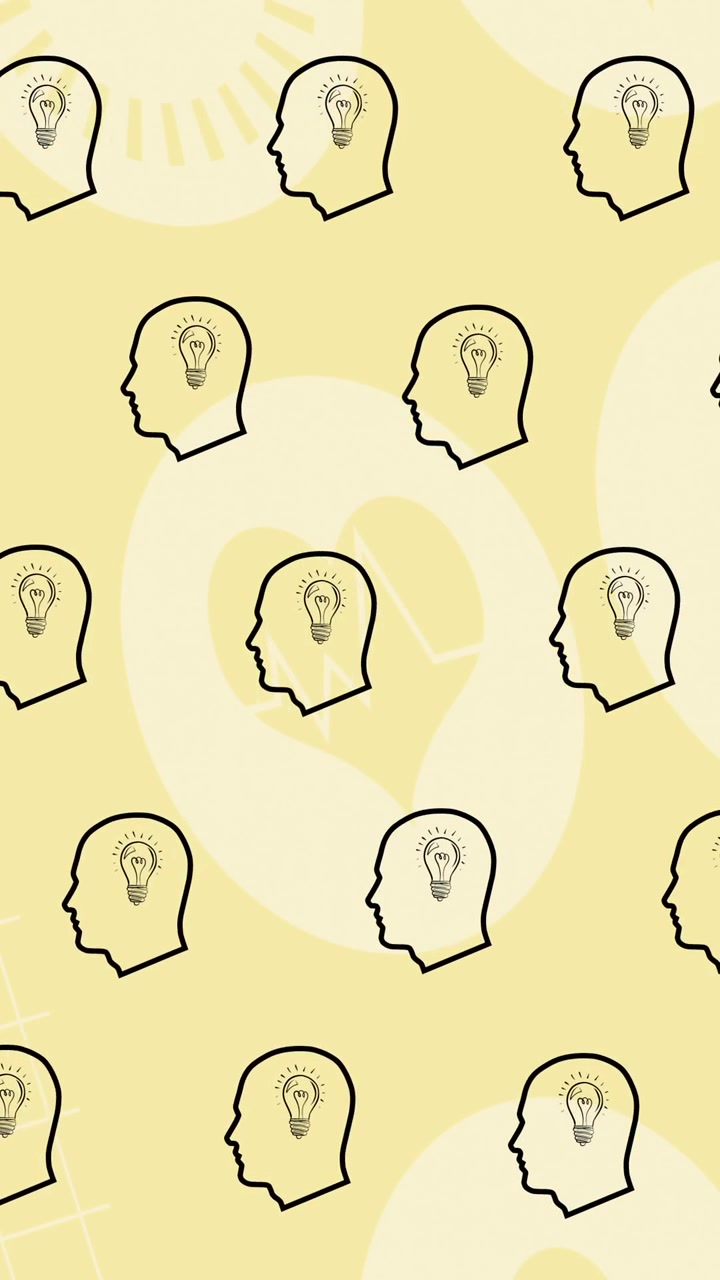 Animation of head with light bulb icons over medical icons