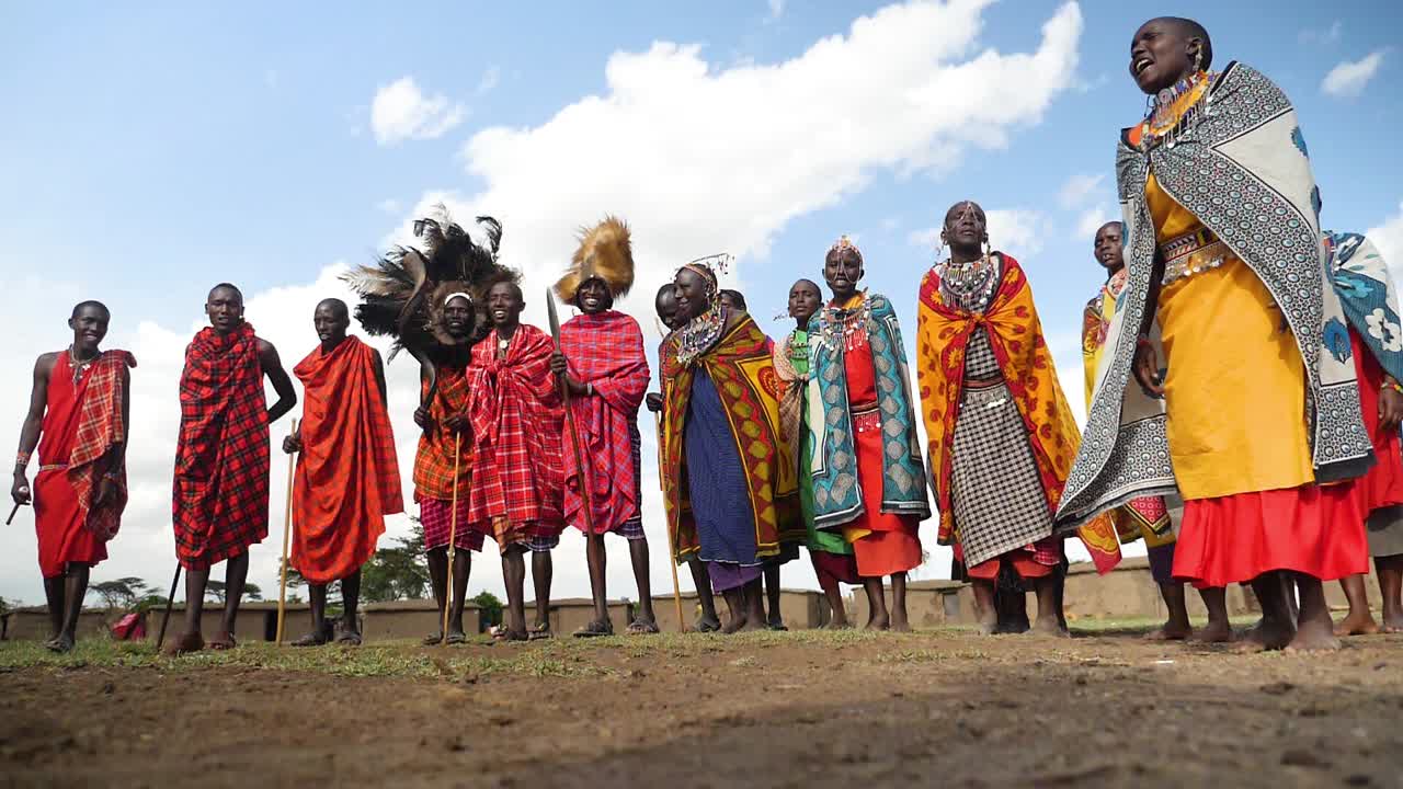 Maasai Community in Traditional Attire