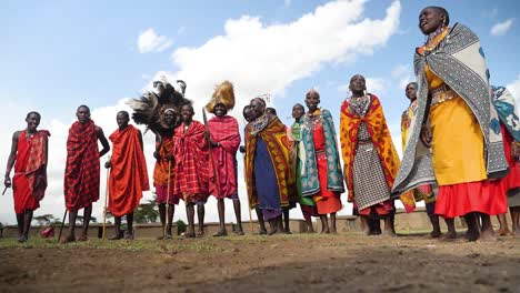 maasai community in traditional attire