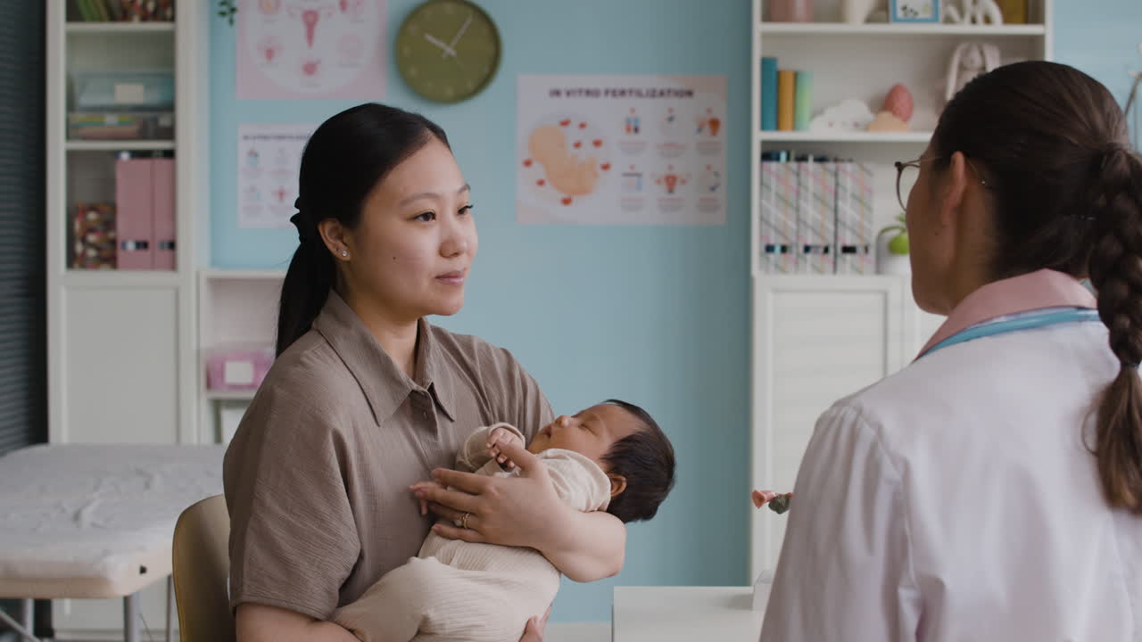 Mother and Baby at Doctor's Office