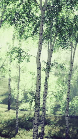 lush forest sunlight filters through vibrant green foliage during spring