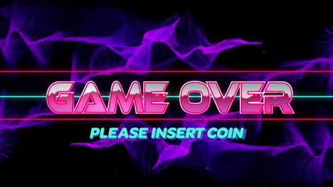 animación del juego y por favor inserte texto de moneda con líneas sobre fondo abstracto