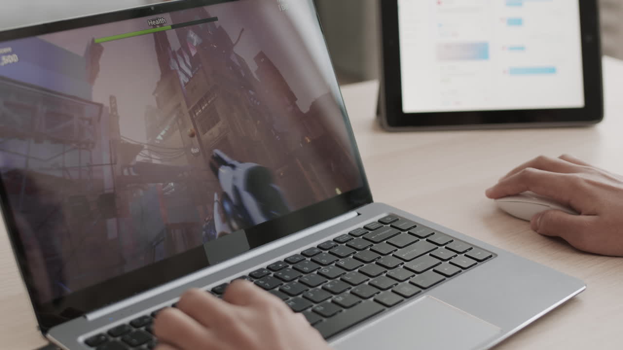 Person Shooting Goals in Videogame