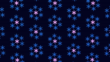 abstract neon snowflakes pattern