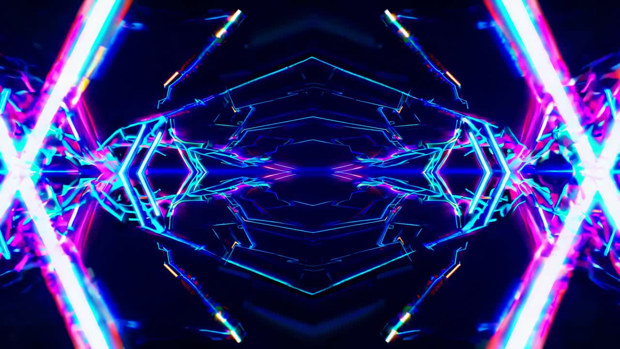 Neon Geometric Symmetry