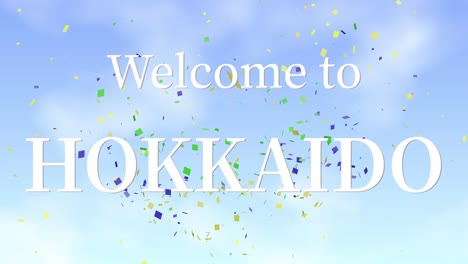 welcome to hokkaido message text animation motion graphics