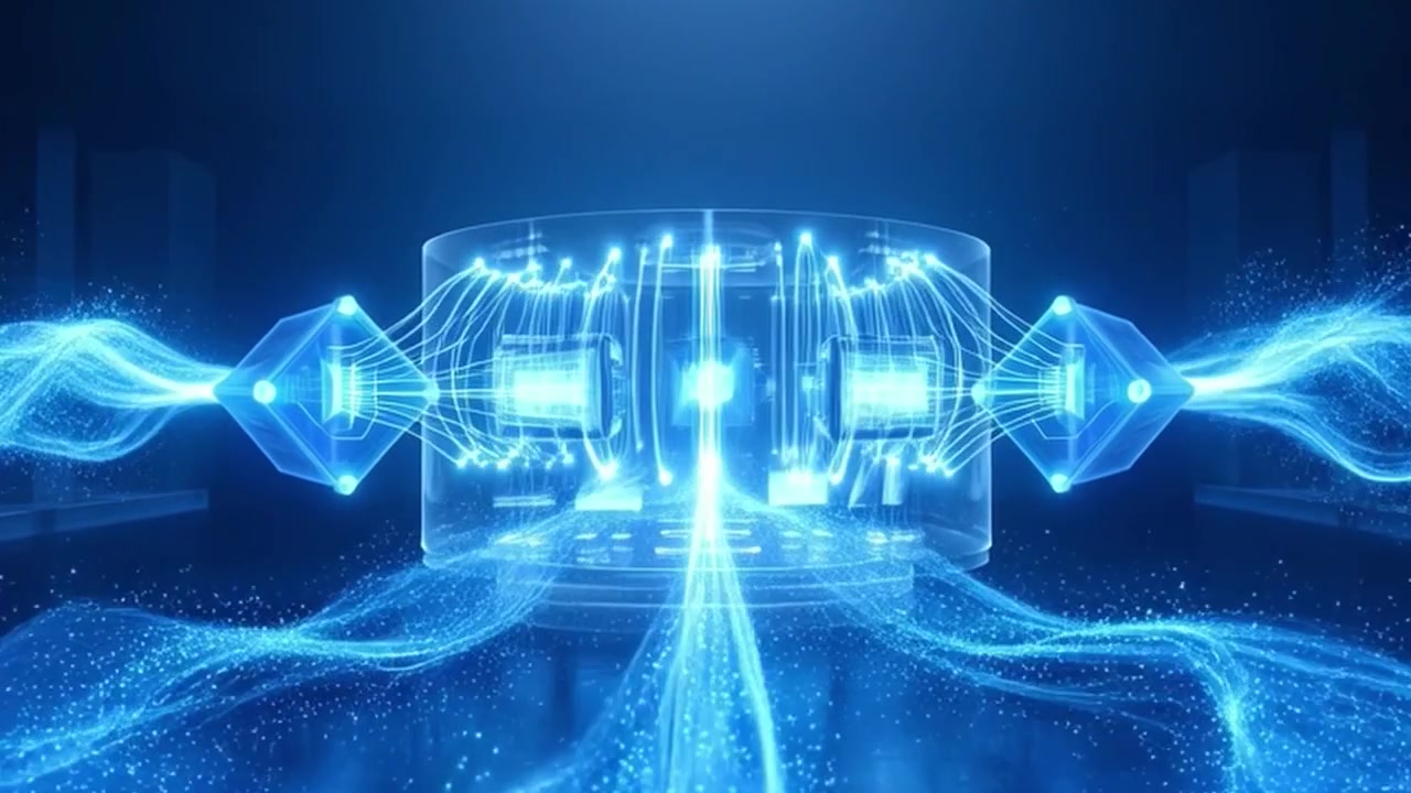 Abstract Digital Data Processing and Network Connectivity Visualization
