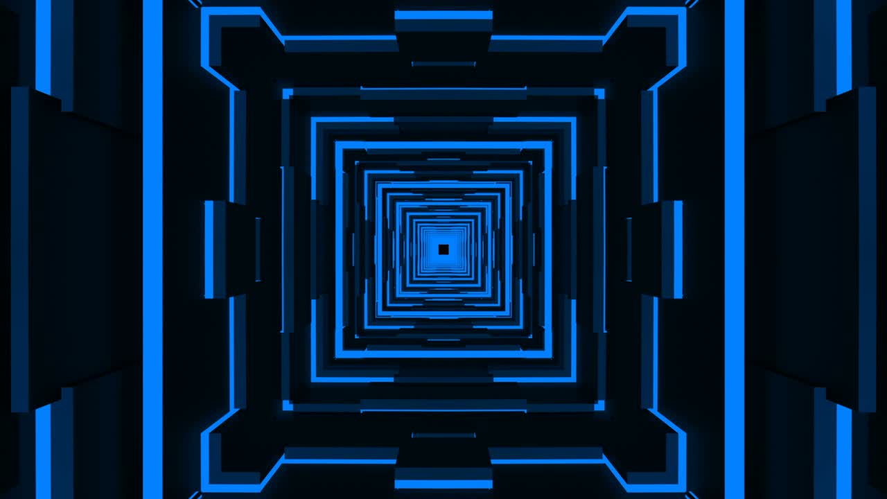 túnel de tecnología de fondo azul