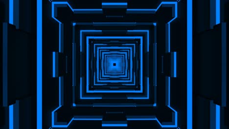 túnel de tecnología de fondo azul